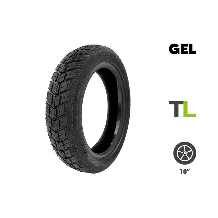 10x2.50-6.5 Semi Offroad Tubeless tyre with anti-puncture gel løbehjul