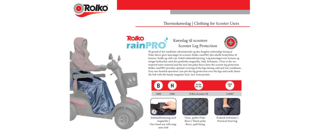 Thermo regnslag - scooter og kørestol
