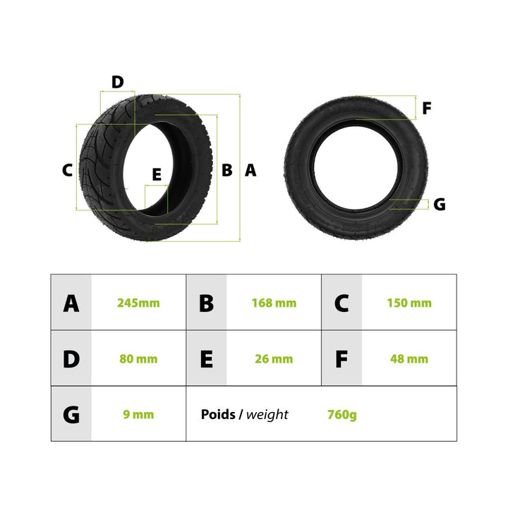80/65-6 offroad tyre Zero 10X Kaabo